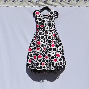 Brooke Lindsay Toddler size 4 Black white and pink dress